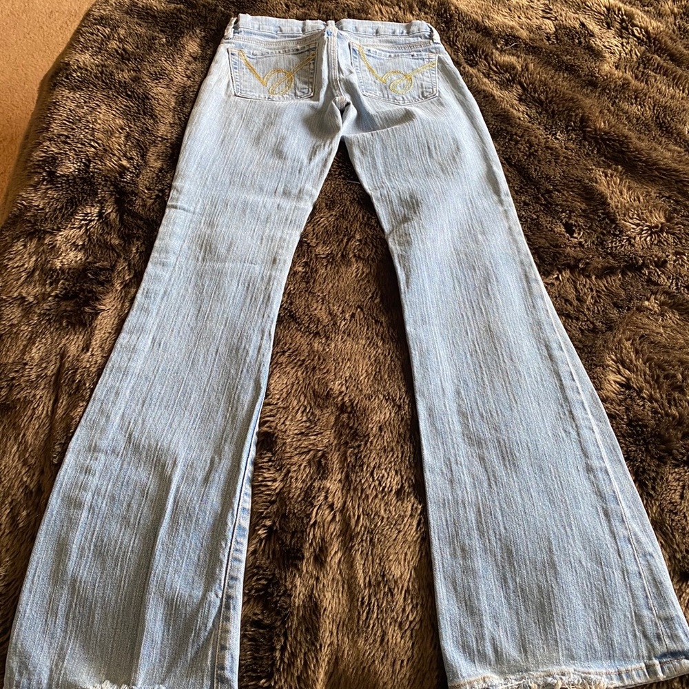 Bebe Jeans- slight flare leg with light wash